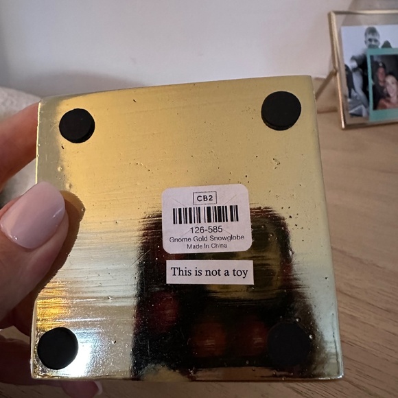 CB2 Gold Gnome Snowglobe - Picture 3 of 3